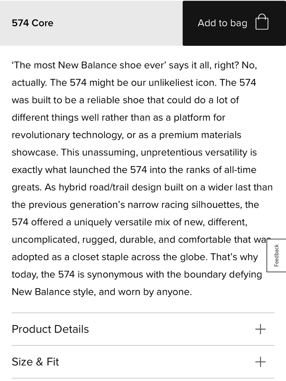 New Balance 574 Core Wmns 10/Mns 8.5 - Picture 10 of 11